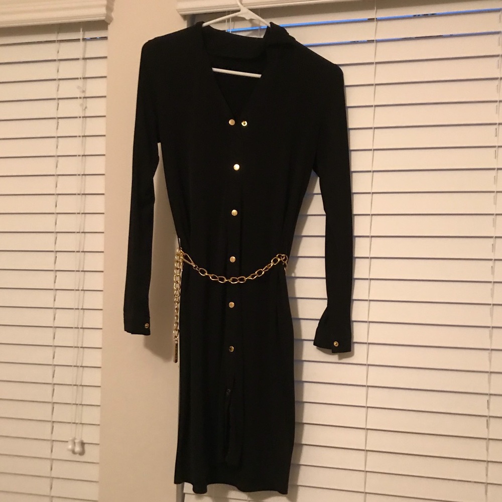 Black collared Michael Kors dress